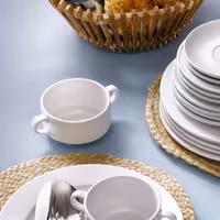 (6 pcs) BUDGETLINE - Handled Soup Cup - Mammoet - 300 ml - White