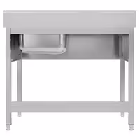 Sudoper ECO - 1000x700 mm - s donjom policom - s 1 koritom - korito desno - inox