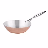 Wokpanna i aluminium - Ø 24 cm - kopparbeläggning utvändigt
