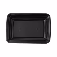 (300 pcs) Food Lidding Tray Polypropylene - 450ml - Rectangular - Black