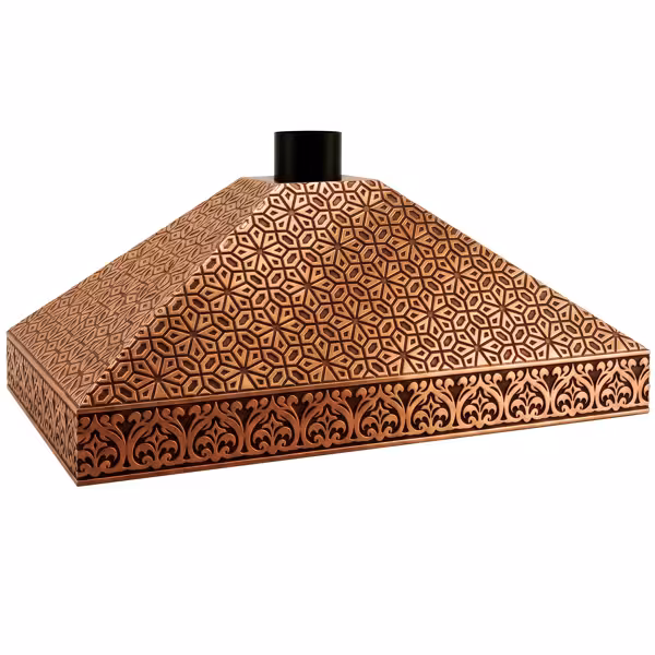 Davlumbaz - Çay Kazanı için - Bakır kaplama - 900x400x500mm - Motorsuz