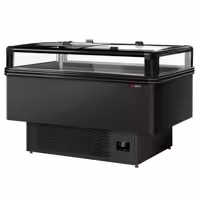Szupermarket fagyasztó - 1533x995 mm - 260 liter - üveg tolótető - fekete
