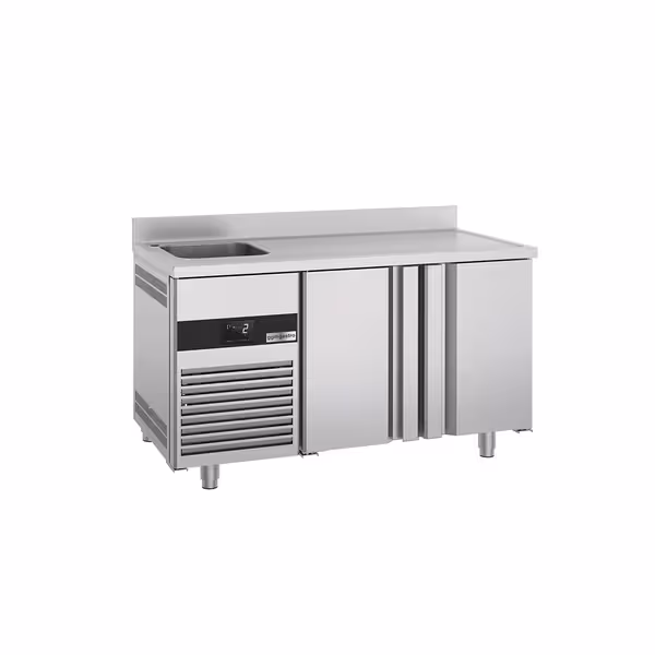 Külmlett PREMIUM - 1430x700 mm - 270 l - ventileeritud jahutus - koos 2 uksega - Tagaserv - tagaservaga tööpind