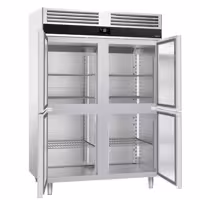 Szafa mroźnicza PREMIUM – stal nierdzewna – GN 2/1 – 1400 L – z 4 półdrzwiami