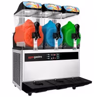 Commercial Slush Machine - 3x 12L - 1.1kW - Digital - Black/Silver