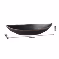 (6 adet) Tatlı / Salata Kasesi - MARONE - Melamin - 0,4L - 255x140mm - Derinlik:55mm - Siyah/Kahverengi