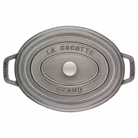 STAUB | Cocotte Oval Enamelled Cast Iron Casserole Dish – 230 mm Oval – Graphite Grey