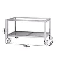 Mobile Open Stand - 1395x660x820mm - Stainless Steel - with Wheels - for GHGM424 & HGGM484 Series