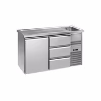 Direct Draw Beer Dispenser / Kegerator PREMIUM PLUS - 1550x700mm - 1 Solid Door & 3 Drawers