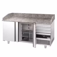 Stół chłodniczy do pizzy PREMIUM – 1600 x 800 mm – z 2 drzwiami i 3 szufladami