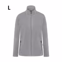 KARLOWSKY | Women's Workwear Fleece Jacket Warm‑Up – Platinum Grey - L - Recycled Polyester