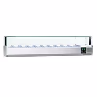 Witryna nadstawna chłodnicza PREMIUM – 2000 x 335 mm – 10x GN 1/4 – z oświetleniem LED