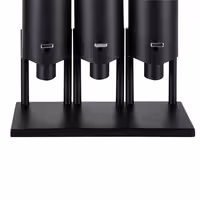 Commercial Cereal Dispenser - triple - Lever Dispense - 3 Plastic Containers - Black