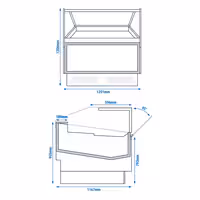 Ice Cream Display Freezer | ADAM - 1200mm - Ventilated cooling - with LED lighting - for 12 x 5 litres Napoli pans or 8 x 7 litres - Black