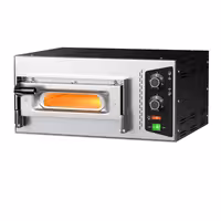 Electric Deck Pizza Oven - Single Deck - Refractory Stone Deck - 1 x Ø 35cm (13.8") - 230V Single Phase | 13A Plug - Mechanical Controls - up to 450°C
