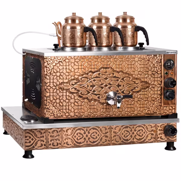 Bakır Çay Kazanı - 870mm - 33 litre - Elektrikli - 2,5 kW