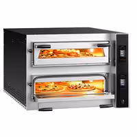 Electric Deck Pizza Oven - Twin Deck - Refractory Stone Deck - 6+6 x Ø 35cm (13.8") - Digital Controls - up to 400°C