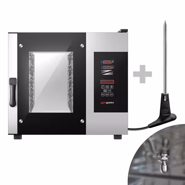 Commercial Electric Combi Oven- Digital Controls - 5x GN 1/1 - incl. Automatic washing system, Core temperature probe, HACCP monitoring, USB