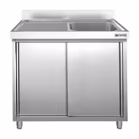 Sudoper s ormarićem PREMIUM - inox - 1000 x 700 mm - s 1 koritom - korito desno