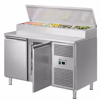 Tabella ta' preparazzjoni ECO – 1360 mm – 2 bibien – għal 7 x GN 1/3