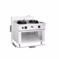 Fogão wok a gás - 30kW - 2 queimador(es) - incl. 1 torneira(s)