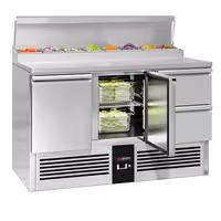 Pripremni rashladni pult Mini PREMIUM - 1368x700 mm - 2 vrata i 2 ladice - za 8x GN 1/6