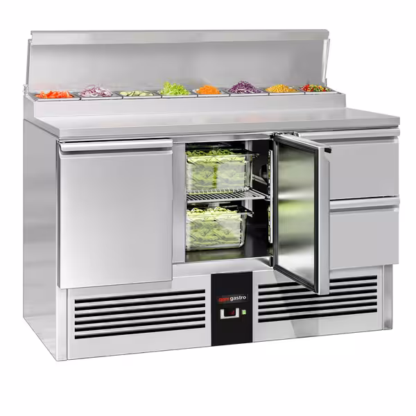 Pripremni rashladni pult Mini PREMIUM - 1368x700 mm - 2 vrata i 2 ladice - za 8x GN 1/6