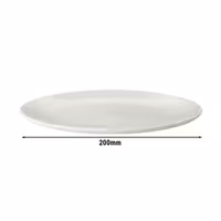 (6 pcs) LUX | Plate - flat - Porcelain - Ø200mm - Ivory