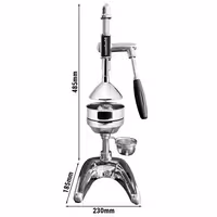 Heavy Duty Lever Citrus Press - Ergonomic Handle(s) - Chrome - Stainless Steel