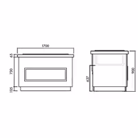 Refrigerated Buffet Display Counter PRAGUE - 1700mm - with Refrigerated Well + Flat Glass Sneeze Guard - on Castors - for 4x GN 1/1