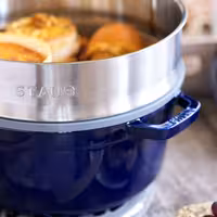 STAUB | Cocotte with Steamer Insert – Ø 260 mm – Dark Blue