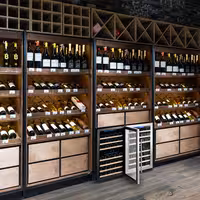 Commercial Wine Fridge - Stainless Steel - Dual Zone - 120L - max. 45 bottles