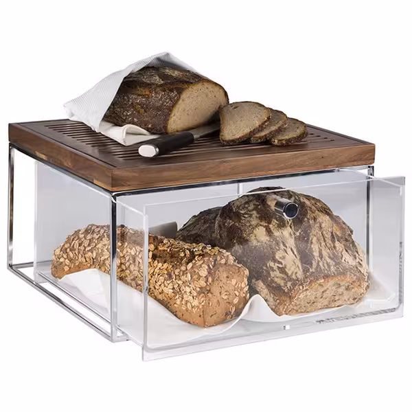 (3 adet) Çekmece Seti - Metal Stand, Akrilik Çekmece ve Kesme Tahtası