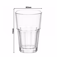 (50 pcs) Polycarbonate Drinking Glass - Clear - 250 ml