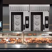 Commercial Electric Combi Oven - Touchscreen Controls - 10x GN 1/1 - incl. Automatic washing system, Core temperature probe, Fat collection tray, Base cabinet, Wi‑Fi & USB, USB port, Halogen lighting