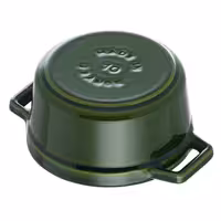 STAUB | Mini Cocotte Round Enamelled Cast Iron Casserole Dish – Ø10 cm – Basil Green
