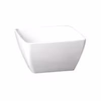 (6 adet) Kase - PURE - Melamin - 0,4L - köşeli - 130x130mm - Derinlik:60mm - Beyaz