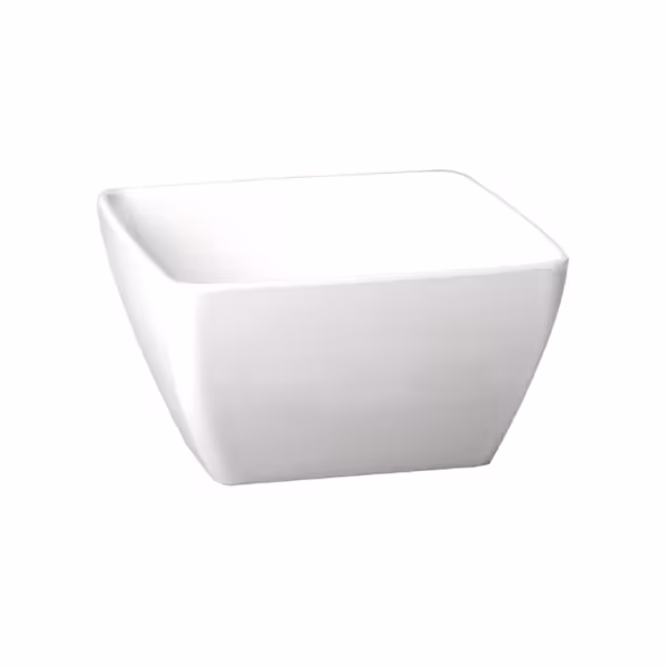 (6 adet) Kase - PURE - Melamin - 0,4L - köşeli - 130x130mm - Derinlik:60mm - Beyaz