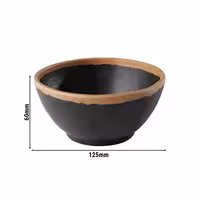 (6 adet) Tatlı / Salata Kasesi - CROCKER - Melamin - 370ml - yuvarlak - Ø125mm - Derinlik:60mm - Kahverengi/Terrakotta