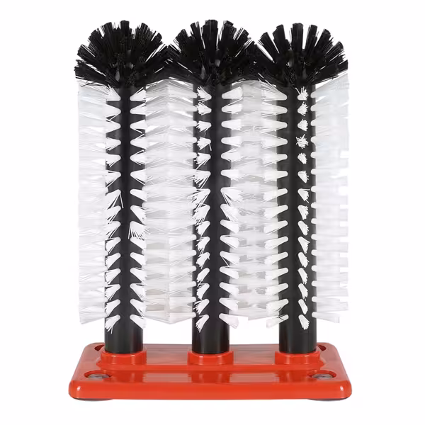 (2 adet) FUCHS | DELFIN® Cam bulaşık fırçası - 3x240mm - plastik taban plakalı - 1-2-3