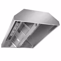 Profesionalna stropna napa s motorom - 1400 mm - s vanjskim regulatorom, s labirintnim filtrom i rasvjetom - inox