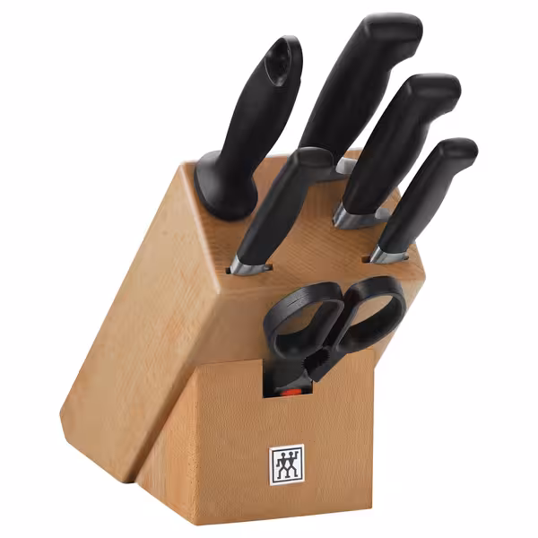 ZWILLING | VIER STERNE - Knivblockset - 7-delars - Natur