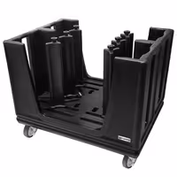 Dozator tanjura - bez grijanja - 985 x 760 x 900 mm - s kotačima & 6 podesivih pregrada - 180-480 tanjura - polietilen
