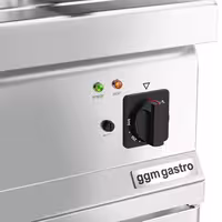 Chapa elétrica - com placa em cromo duro - 9 kW - Lisa - Superfície de cozedura: 595x500mm - incl. armário inferior com 2 portas