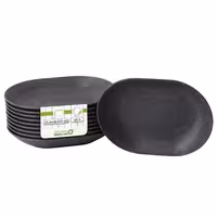 (60 pcs) Reusable Snack Bowls - 270ml - 185x134mm - oval - Grey
