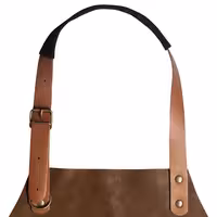 KARLOWSKY | Leather Bib Apron – Toffee - 100% Cowhide - Adjustable Neck - Barista & Chef