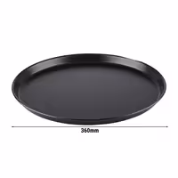 (10 kom) Pleh za pizzu - plavi čelik - Ø 360 mm - Visina: 25 mm - crni premaz