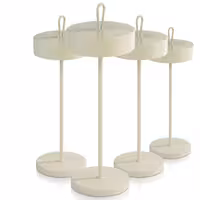 (4 adet) Şarj Edilebilir Masa Lambası - CLEO MINI - 3 kademeli kısılabilir - Ø120x350mm - Whisper White