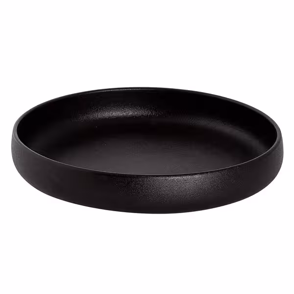 (12 adet) UNIVERSE - Çukur Tabak Yuvarlak Çukur - Porselen, Ø210mm, Siyah