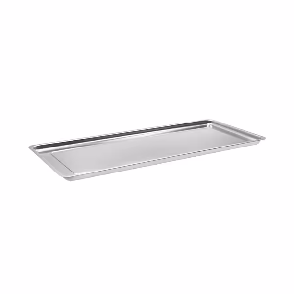 Plateau de service avec rebord - Acier inoxydable - avec rebord - rectangulaire - 768x268x20mm